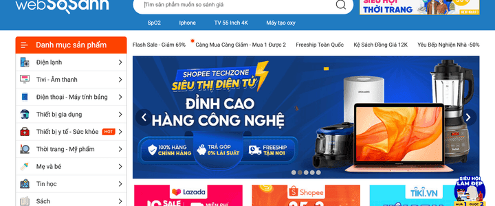 Websosanh.vn screenshot